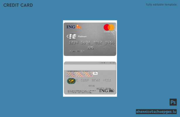 Niederlande ING Bank Mastercard Platinum Beispielvorschau